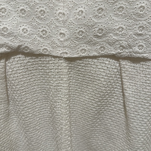 CAbi Women’s Size 8 Dress Lizzie White Eyelet Cotton Midi Detailed collar - Picture 10 of 14